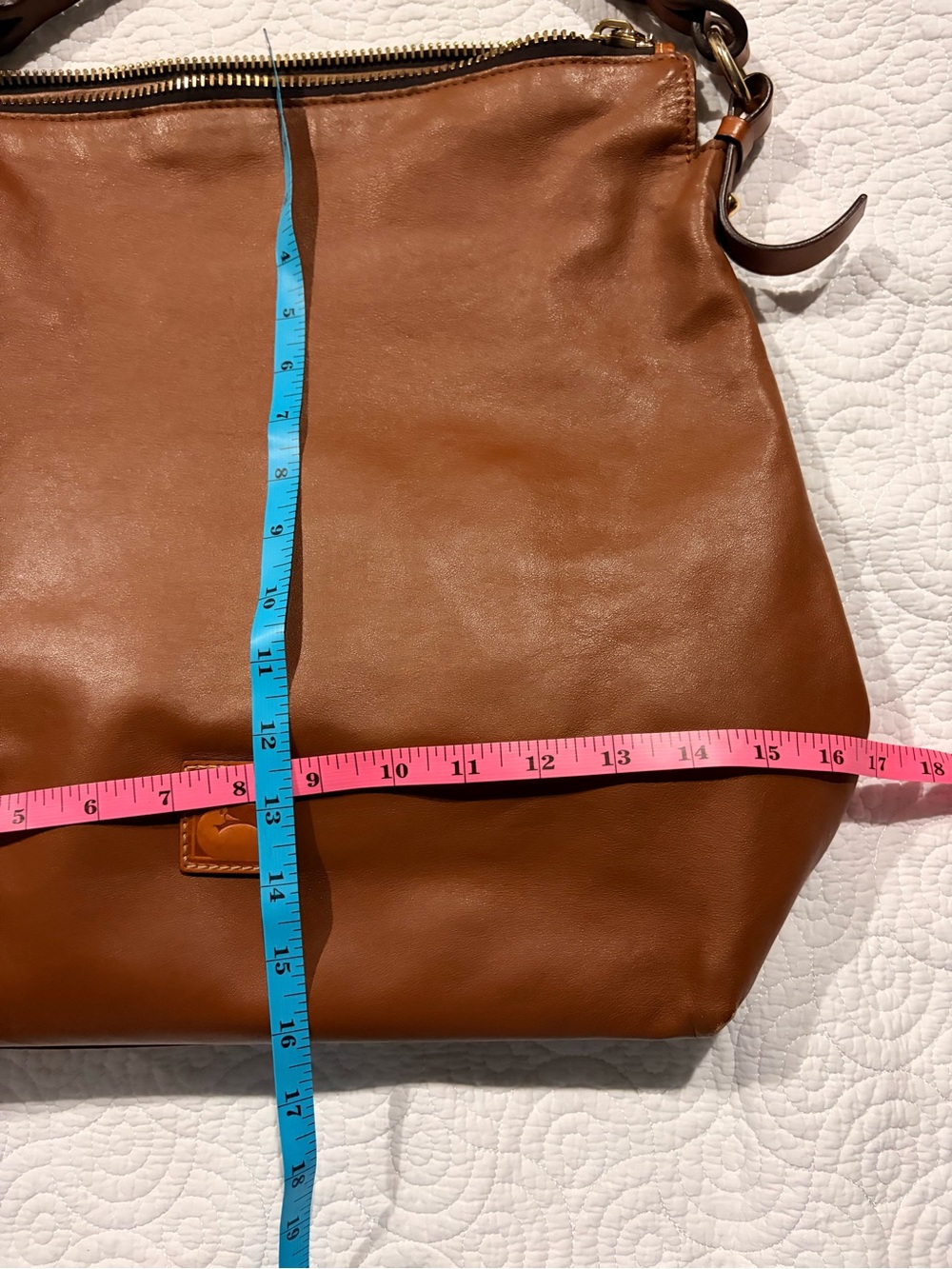 Dooney & Bourke Chestnut Brown Leather Shoulder Tote - Picture 10 of 10